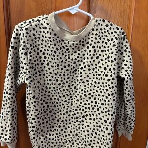 Kids' Black and Cream Cheetah Top